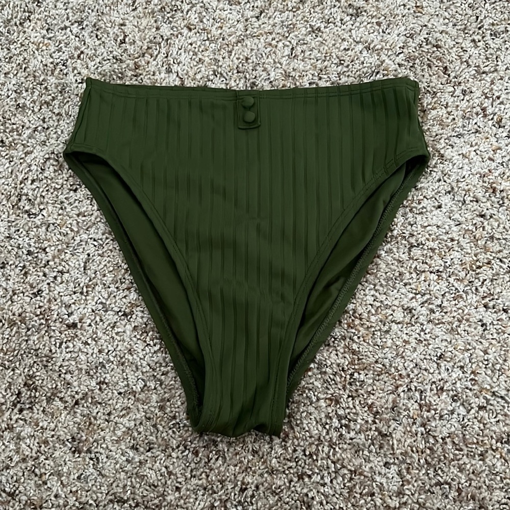 Size S Green High Waisted Bikini Bottoms.